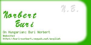 norbert buri business card